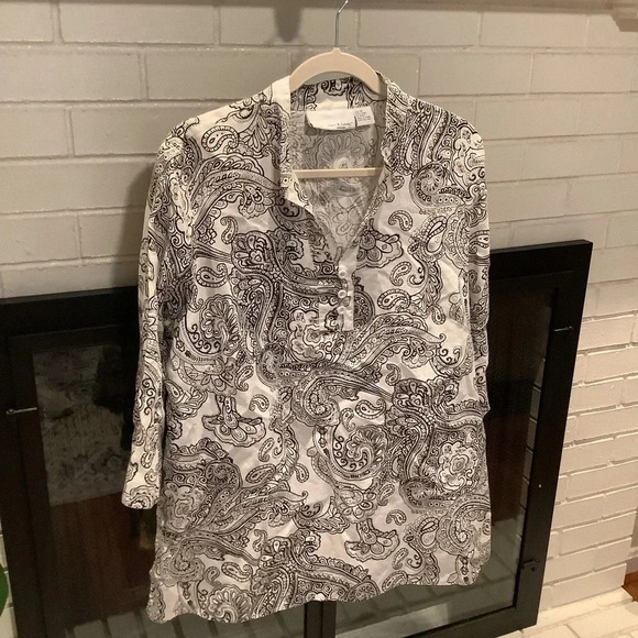 #335 Gorgeous Lucy&Laurel 100% Linen Tunic Size 1X - Picture 4 of 7